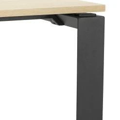 ALTEREGO Table de réunion ou bureau bench 'BAKUS SQUARE' en bois finition naturelle et métal noir Hot
