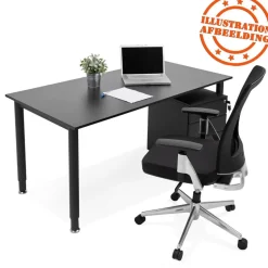 ALTEREGO Table de réunion ou bureau design 'FOCUS' noir Sale