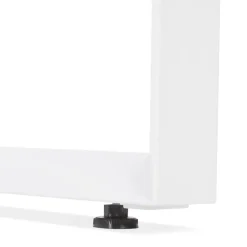 ALTEREGO Table de réunion ou bureau bench 'BAKUS SQUARE' en bois finition naturelle et métal blanc Online