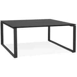 ALTEREGO Table de réunion ou bureau bench 'BAKUS SQUARE' noir New