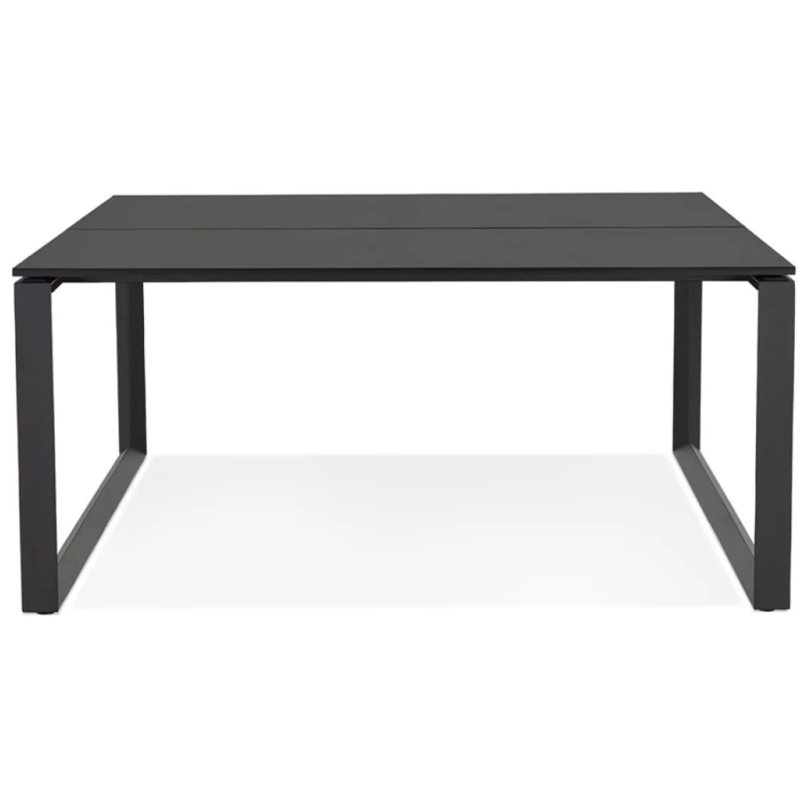 ALTEREGO Table de réunion ou bureau bench 'BAKUS SQUARE' noir New