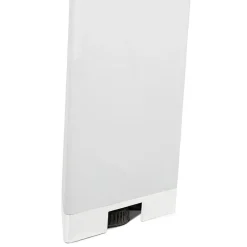 ALTEREGO Table de réunion ou bureau bench 'XLINE SQUARE' en bois finition naturelle et métal blanc