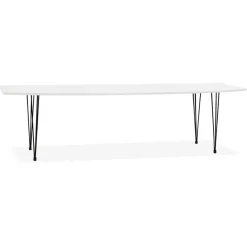 3S. x Home Table de salle à manger Blanche design STRIK Style industriel Online