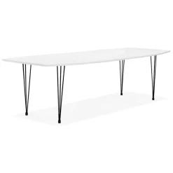 3S. x Home Table de salle à manger Blanche design STRIK Style industriel Online