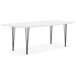 3S. x Home Table de salle à manger Blanche design STRIK Style industriel Online