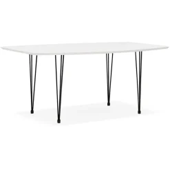 3S. x Home Table de salle à manger Blanche design STRIK Style industriel Online