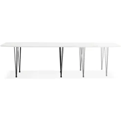 3S. x Home Table de salle à manger Blanche design STRIK Style industriel Online