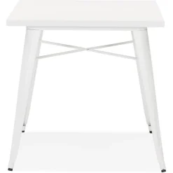 ALTEREGO Table De Salle à Manger Blanche Design COLOC Style Industriel Outlet
