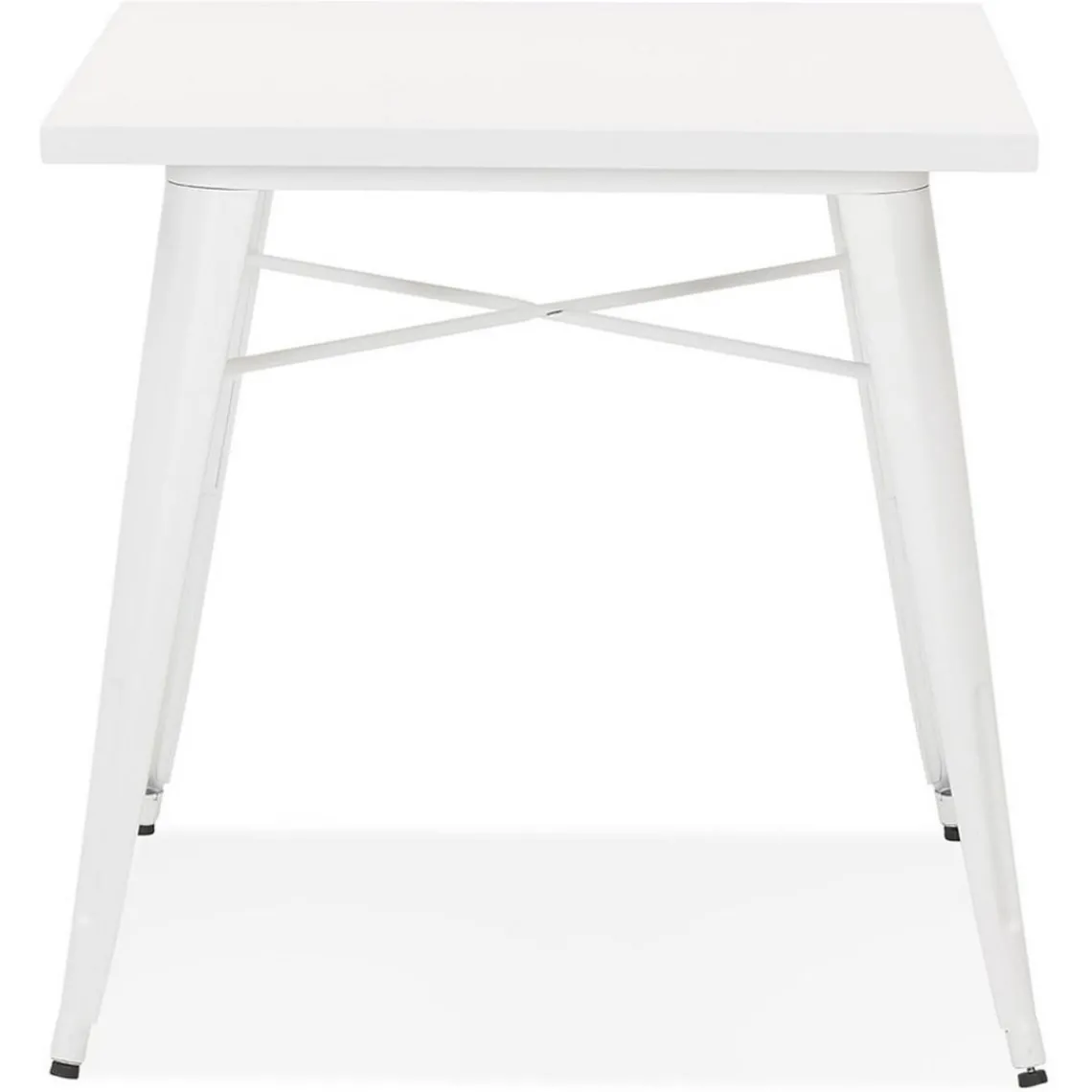 ALTEREGO Table De Salle à Manger Blanche Design COLOC Style Industriel Outlet