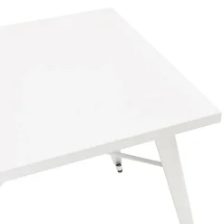 ALTEREGO Table De Salle à Manger Blanche Design COLOC Style Industriel Outlet