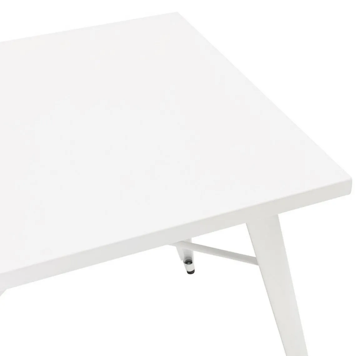 ALTEREGO Table De Salle à Manger Blanche Design COLOC Style Industriel Outlet