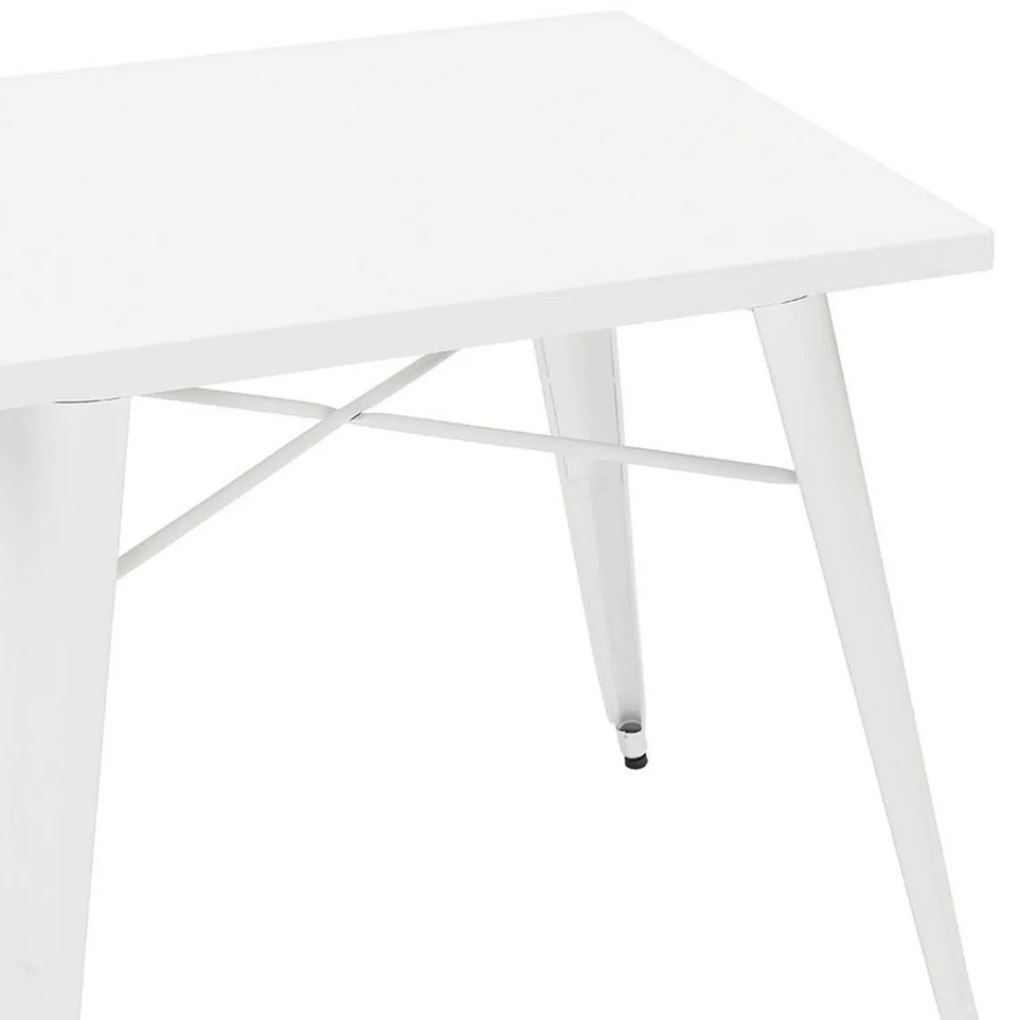 ALTEREGO Table De Salle à Manger Blanche Design COLOC Style Industriel Outlet