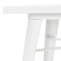 ALTEREGO Table De Salle à Manger Blanche Design COLOC Style Industriel Outlet
