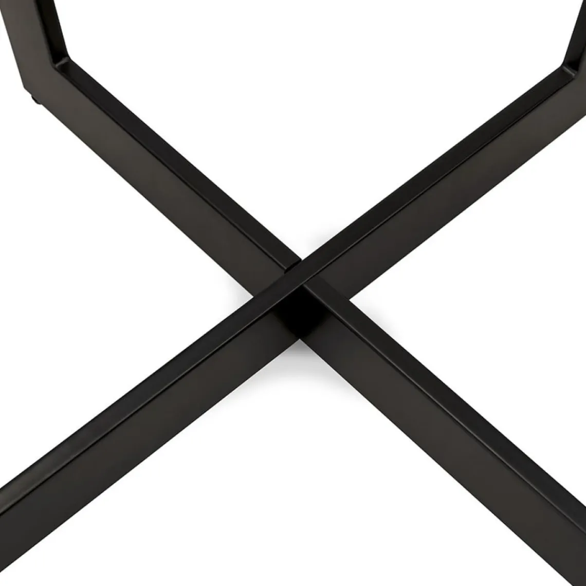 ALTEREGO Table de salle à manger carrée 'ANITA' en bois finition naturelle et métal noir Discount