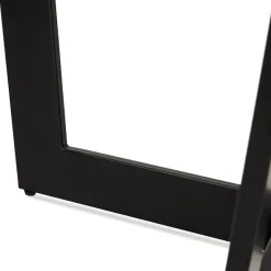 ALTEREGO Table de salle à manger carrée 'ANITA' en bois finition naturelle et métal noir Discount