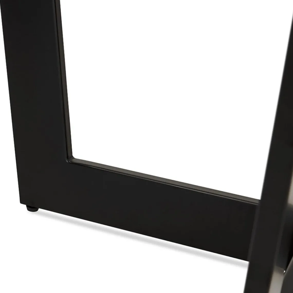 ALTEREGO Table de salle à manger carrée 'ANITA' en bois finition naturelle et métal noir Discount