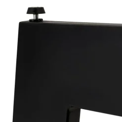 ALTEREGO Table de salle à manger carrée 'ANITA' en bois finition naturelle et métal noir Discount