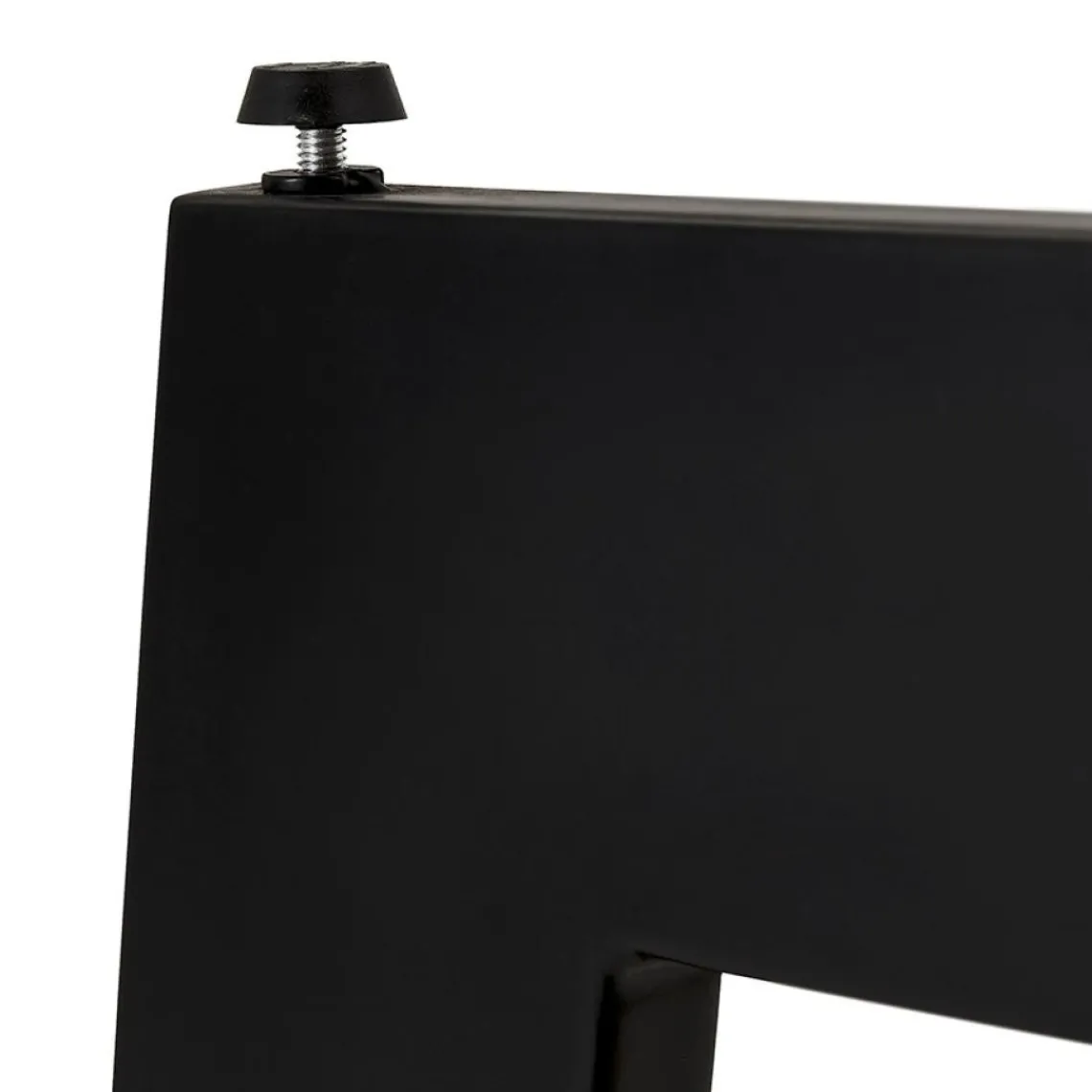 ALTEREGO Table de salle à manger carrée 'ANITA' en bois finition naturelle et métal noir Discount