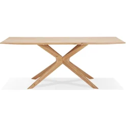 ALTEREGO Table de salle à manger 'MANITOU' en chêne massif
