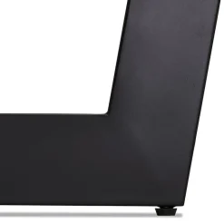 ALTEREGO Table de salle à manger ronde 'LULU' en bois finition Noyer et métal noir New