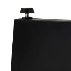 ALTEREGO Table de salle à manger ronde 'LULU' en bois et métal noir Sale