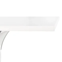 ALTEREGO Table de terrasse carrée 'LIMPID' blanche intérieur et extérieur Outlet