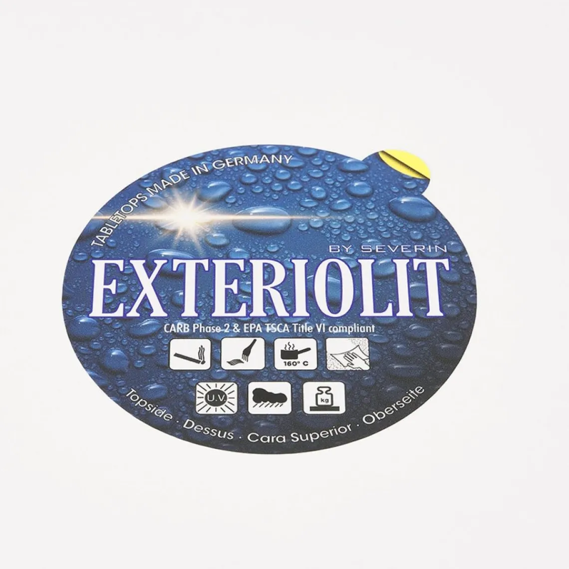 ALTEREGO Table de terrasse carrée 'LIMPID' blanche intérieur et extérieur Outlet