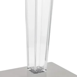 ALTEREGO Table de terrasse carrée 'LIMPID' blanche intérieur et extérieur Outlet