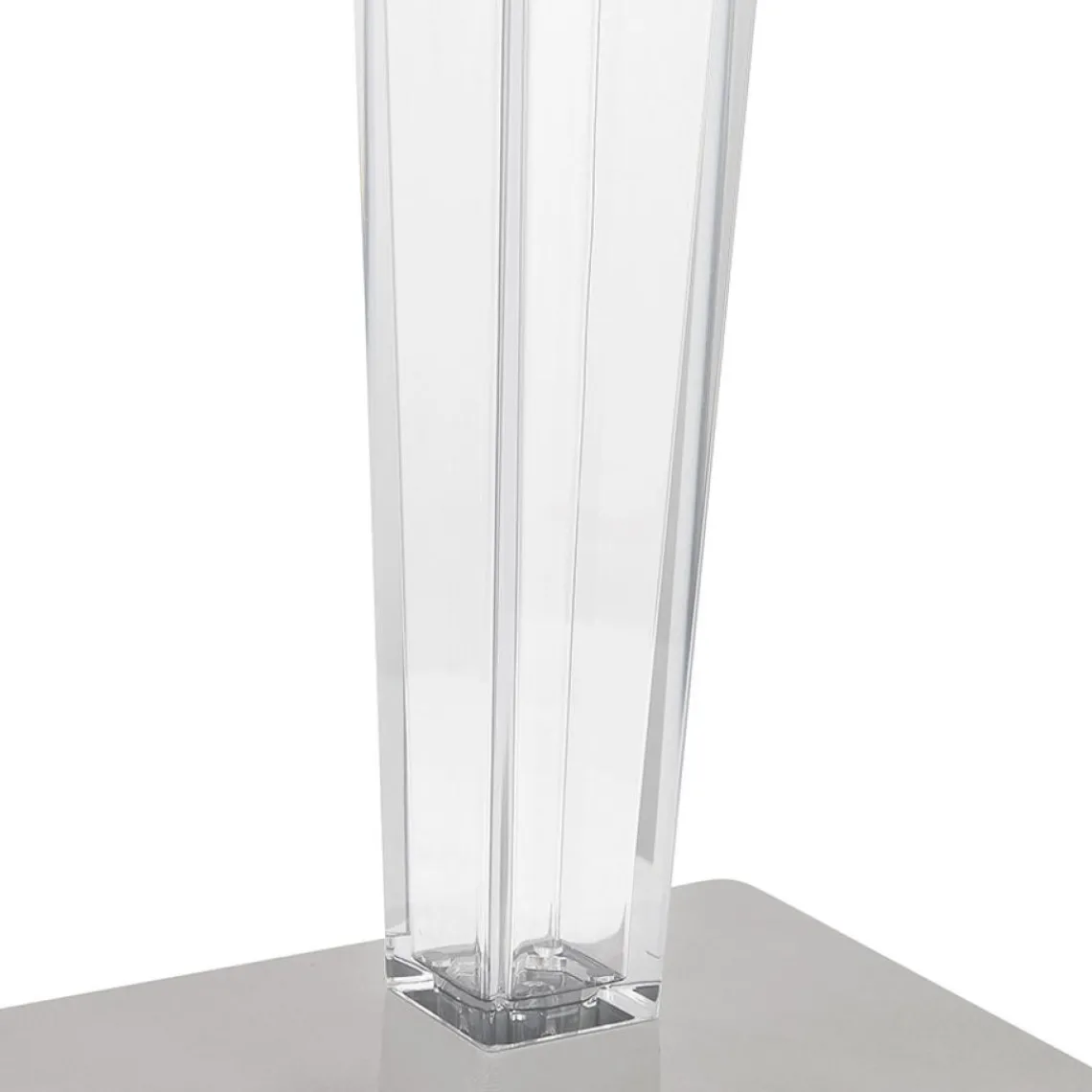 ALTEREGO Table de terrasse carrée 'LIMPID' blanche intérieur et extérieur Outlet