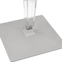 ALTEREGO Table de terrasse carrée 'LIMPID' blanche intérieur et extérieur Outlet