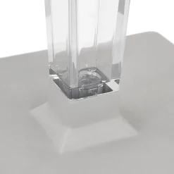 ALTEREGO Table de terrasse carrée 'LIMPID' blanche intérieur et extérieur Outlet