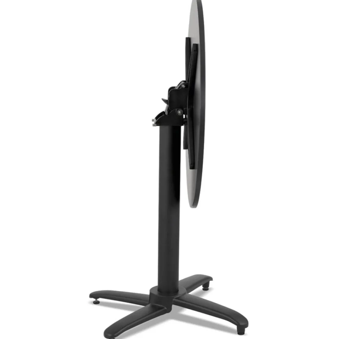 ALTEREGO Table de terrasse pliable 'NOCTALI' ronde noire Sale