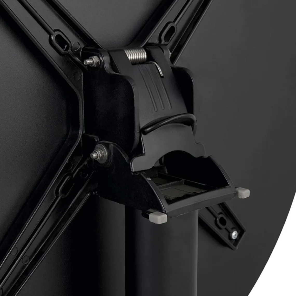 ALTEREGO Table de terrasse pliable 'NOCTALI' ronde noire Sale