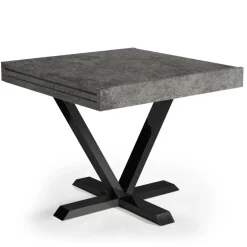 3S. x Home Table Design Rétractable Effet Béton Gris WELL