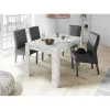 3S. x Home Table extensible 137cm CARRARA décor marbre blanc New