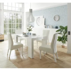 3S. x Home Table extensible Console Blanc laqué brillant Best