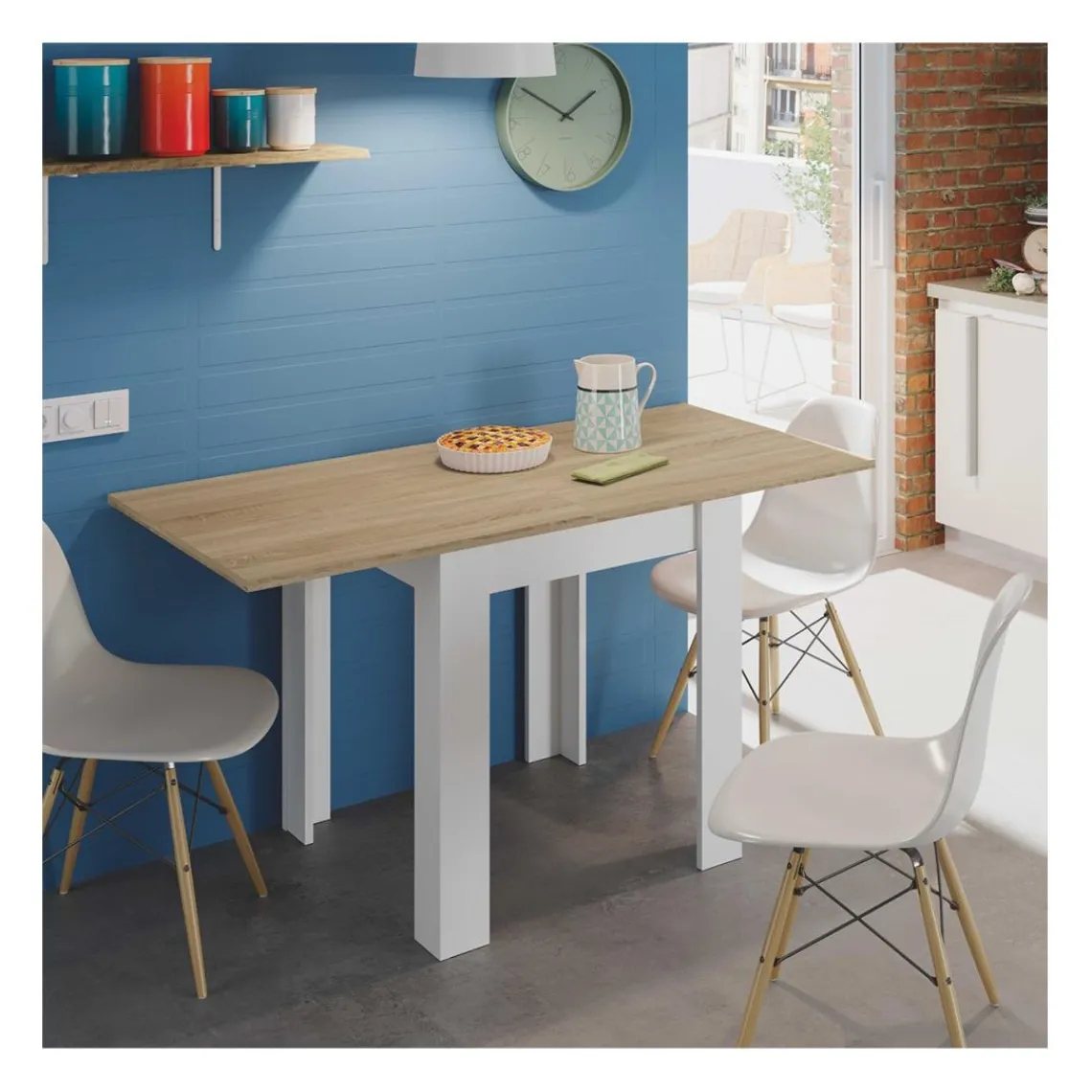 Calicosy Table extensible système d'ouverture en livre Discount