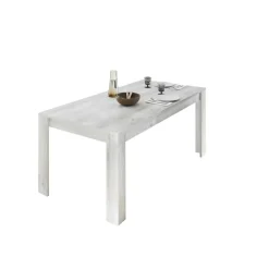 3S. x Home Table extensible 180x90cm décor chene blanc Clearance