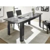 3S. x Home Table extensible 137x90cm PRISMA laqué anthracite brillant Discount