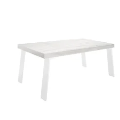 3S. x Home Table fixe PALMA avec pieds en fer chene pino blanc Best