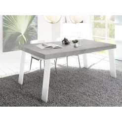 3S. x Home Table fixe PALMA avec pieds en fer