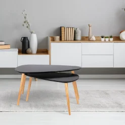 3S. x Home Table Gigogne Bois Galet Noir Sale