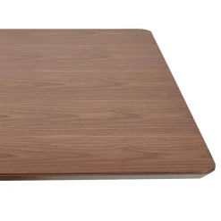 ALTEREGO Table haute design en bois finition Noyer avec pied en métal noir Online