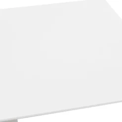 ALTEREGO Table haute design 'MAMBO BAR' blanche avec pied en métal brossé Outlet