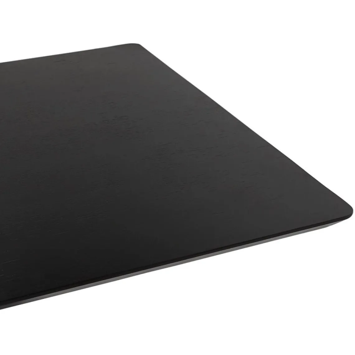 ALTEREGO Table haute design 'MAMBO BAR' noire avec pied en métal brossé Hot