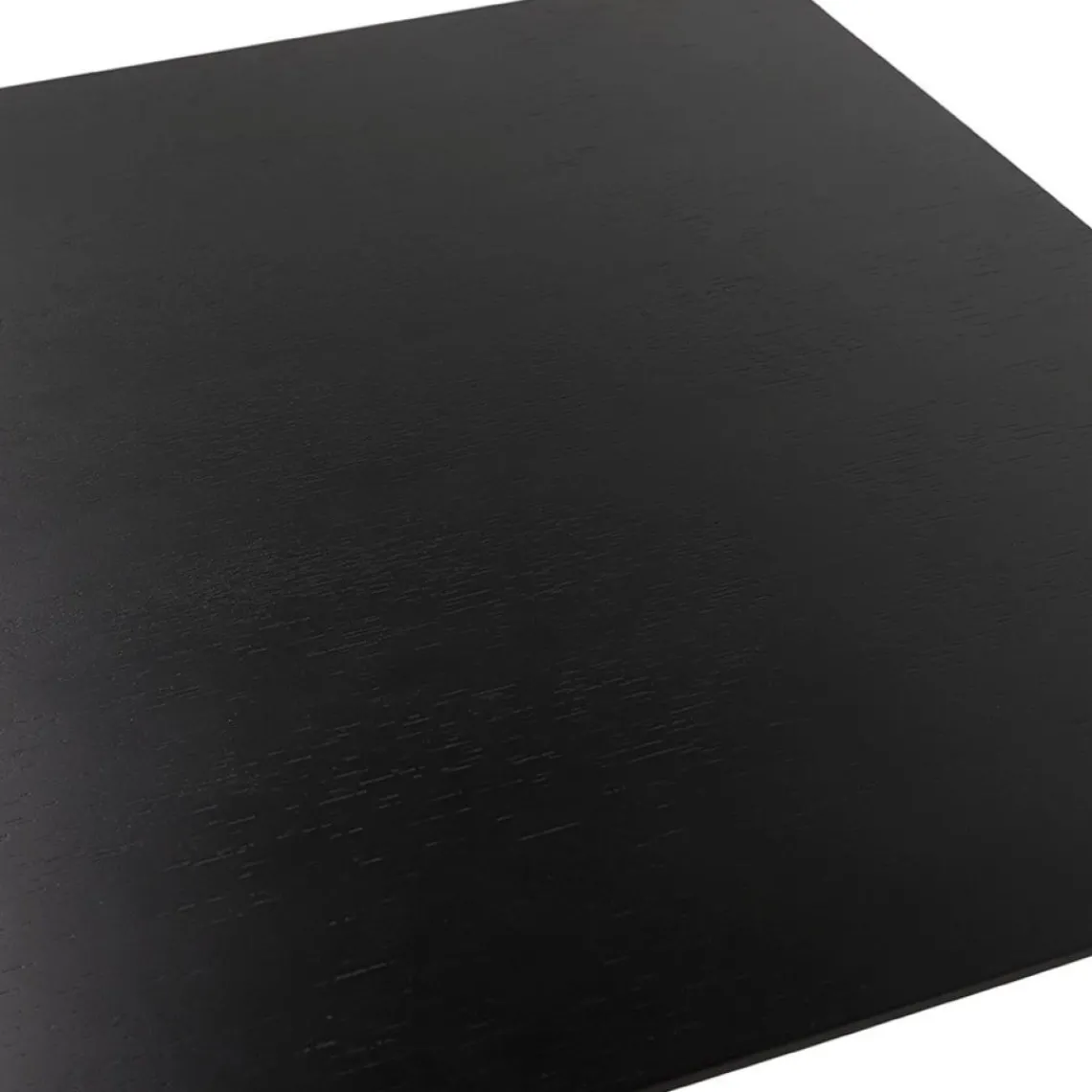 ALTEREGO Table haute design 'MAMBO BAR' noire avec pied en métal brossé Hot