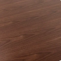 ALTEREGO Table haute design 'MAMBO BAR' en bois finition Noyer avec pied en métal brossé Hot