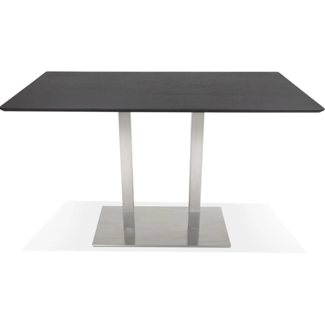 ALTEREGO Table haute design 'MAMBO BAR' noire avec pied en métal Clearance