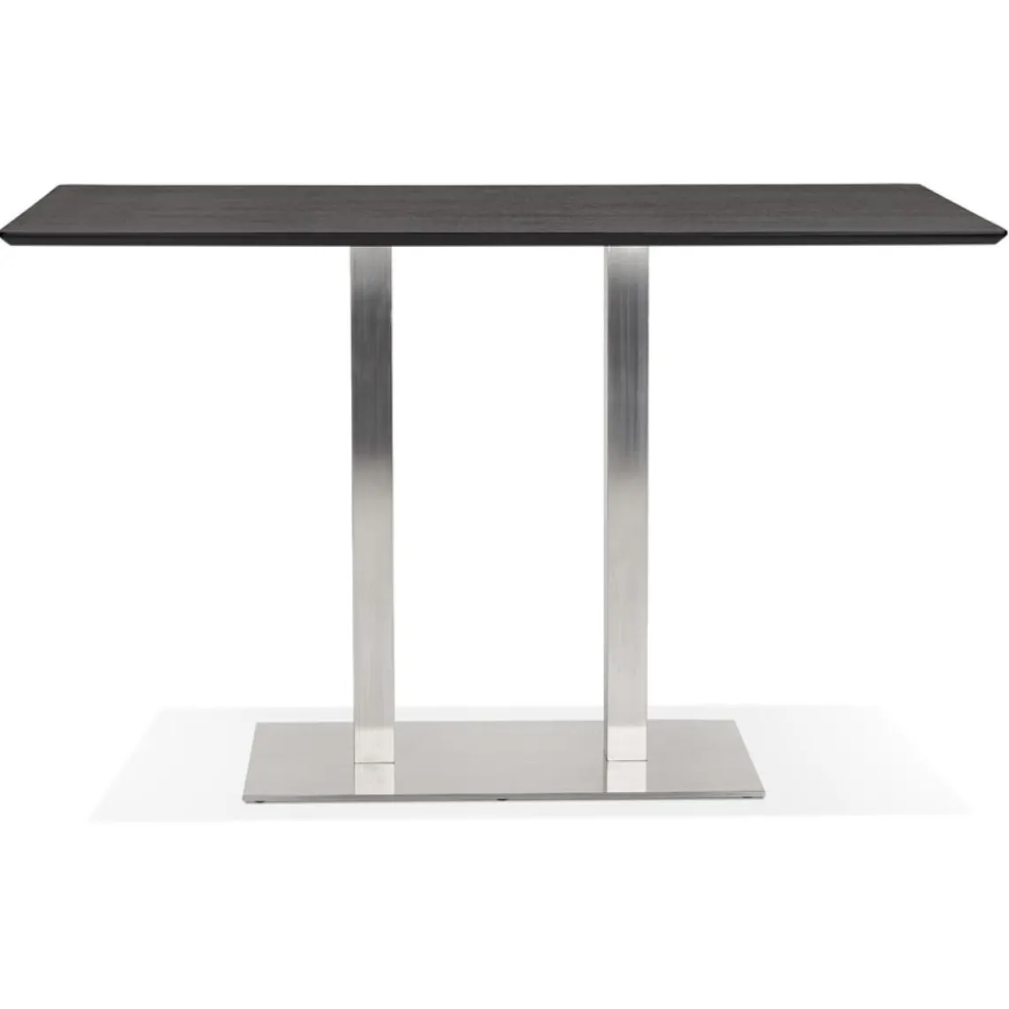 ALTEREGO Table haute design 'MAMBO BAR' noire avec pied en métal Clearance