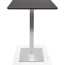 ALTEREGO Table haute design 'MAMBO BAR' noire avec pied en métal Clearance